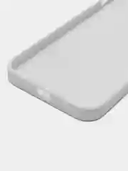 Белый чехол силиконовый для iPhone 12, со стеклянной панелью