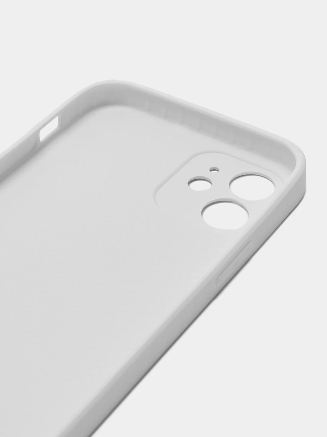Белый чехол силиконовый для iPhone 12, со стеклянной панелью