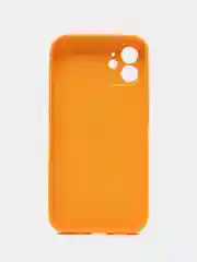 Горчичный чехол силиконовый для iPhone 12, со стеклянной панелью