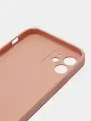 Кремовый чехол силиконовый для iPhone 12, со стеклянной панелью