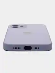 Лавандовый чехол силиконовый для iPhone 12, со стеклянной панелью