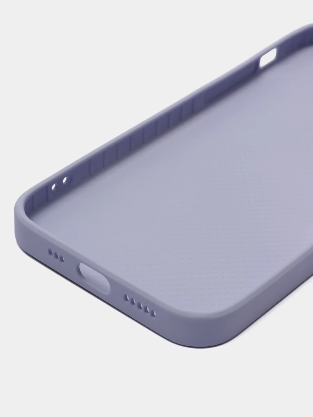 Лавандовый чехол силиконовый для iPhone 12, со стеклянной панелью