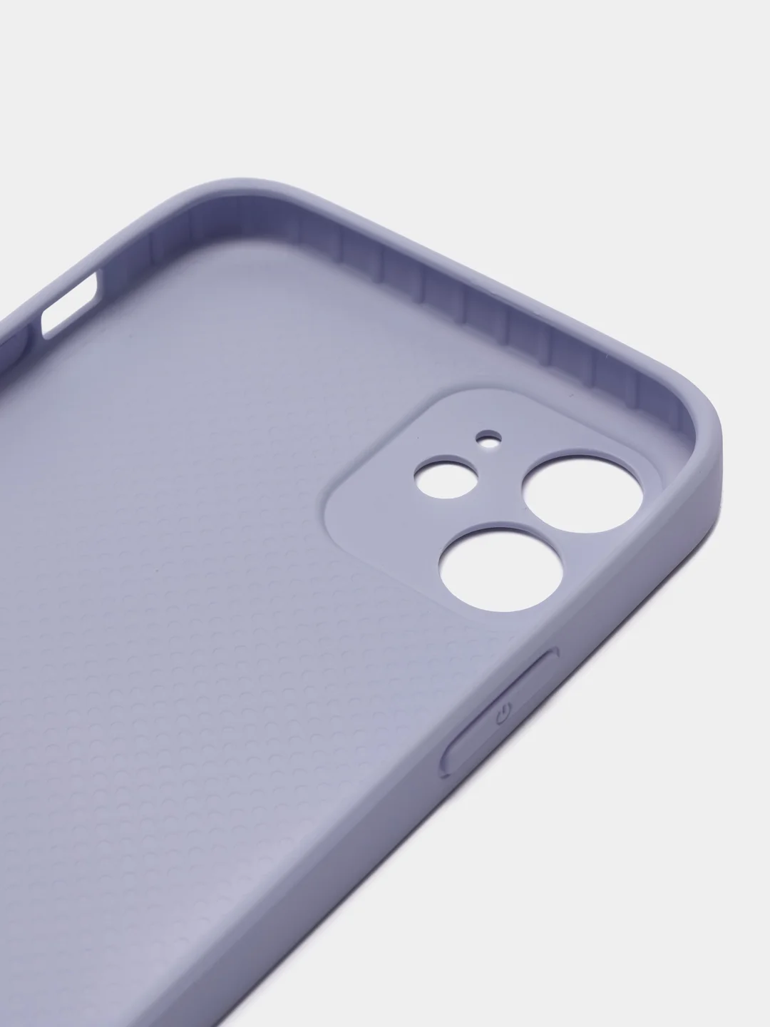 Лавандовый чехол силиконовый для iPhone 12, со стеклянной панелью