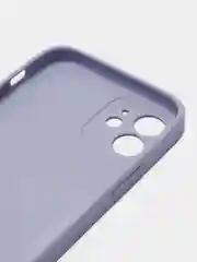 Лавандовый чехол силиконовый для iPhone 12, со стеклянной панелью