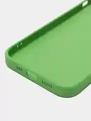 Салатовый чехол силиконовый для iPhone 12, со стеклянной панелью