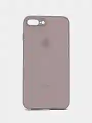 Бежевый меланж чехол силиконовый для iPhone 7 / 8 / 11 / 12 / 13 / 14 / Plus / Pro Max, со стеклянной панелью