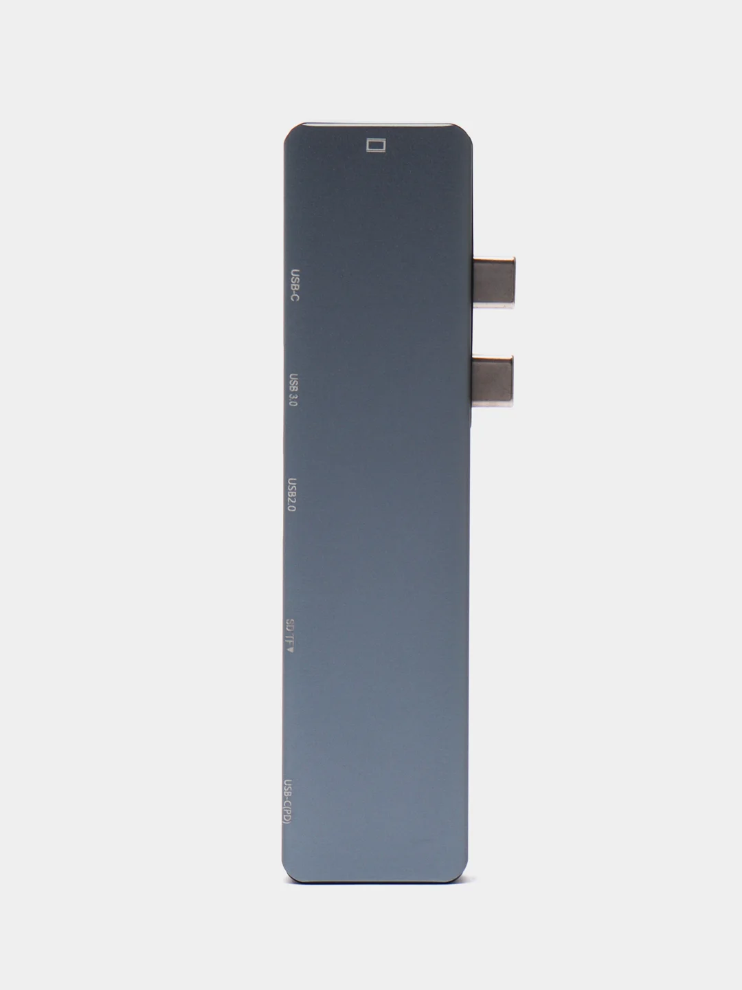 Тёмно-серый хаб USB-C для MacBook, 7 в 1: USB 3.0, Type-C, TF/SD Card Reader, 2 вида
