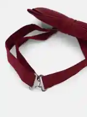 Бордовый галстук-бабочка двойная, бордовая