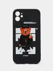 Черный чехол с принтом на Apple Iphone 11