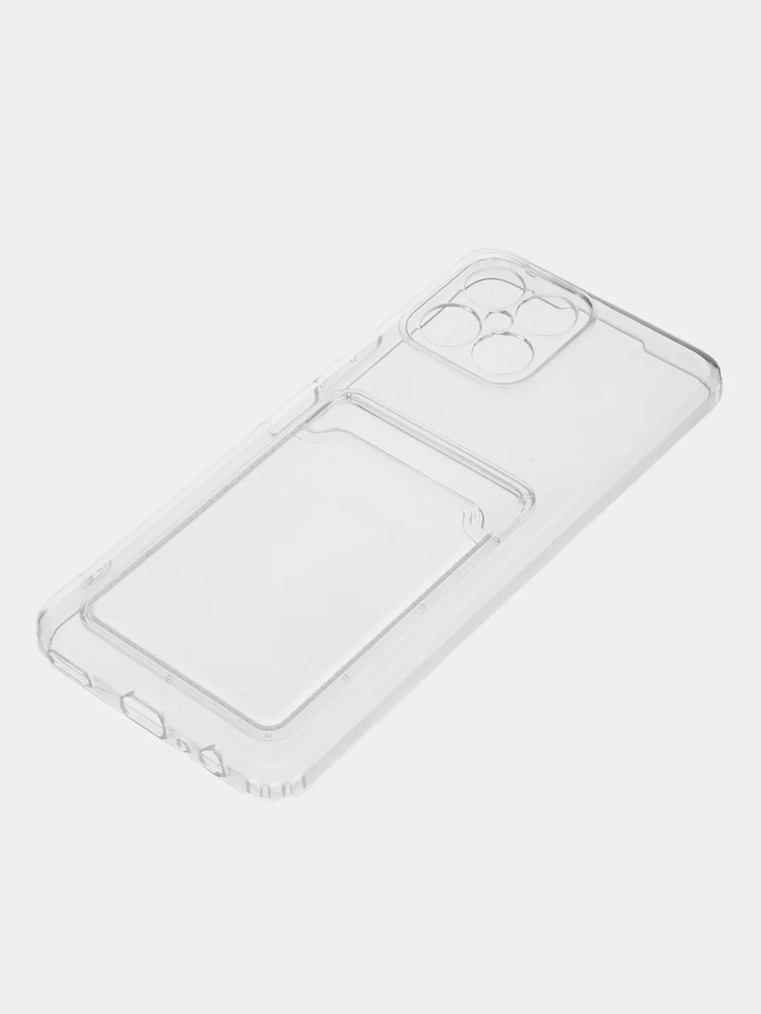Ударопрочный прозрачный чехол с карманом для карт на Huawei Honor P Smart Z, 9X, X8