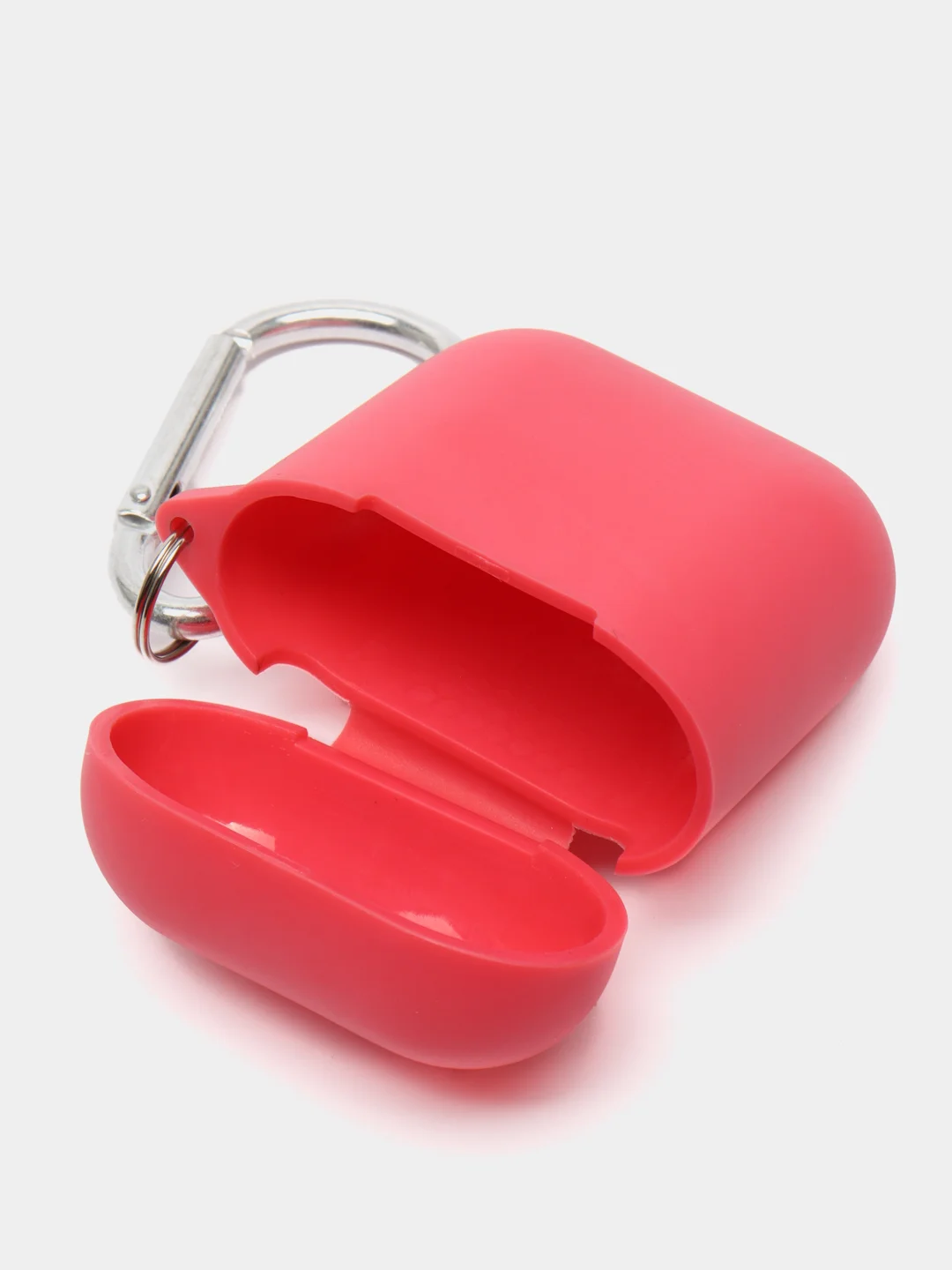 Силиконовый чехол для Airpods с карабином