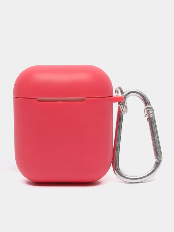 Силиконовый чехол для Airpods с карабином