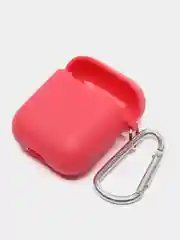 Силиконовый чехол для Airpods с карабином