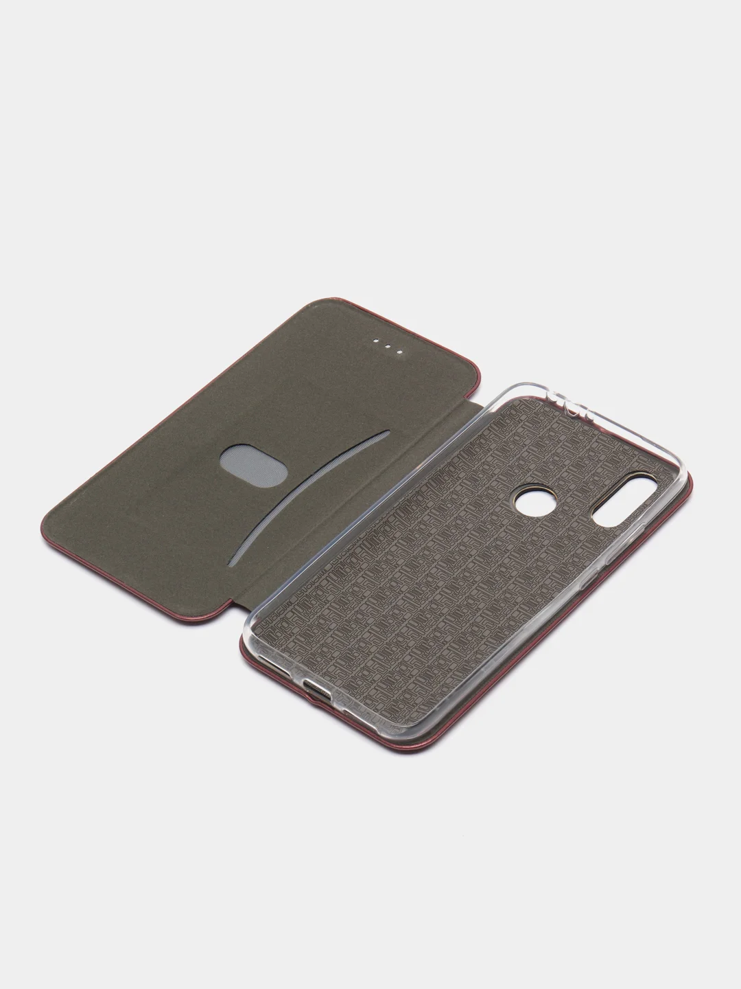Бордовый чехол-книжка для Xiaomi Redmi 7 / Redmi Y 3 / Redmi Y3 / Сяоми Редми 7 / У 3 / У3, экокожа