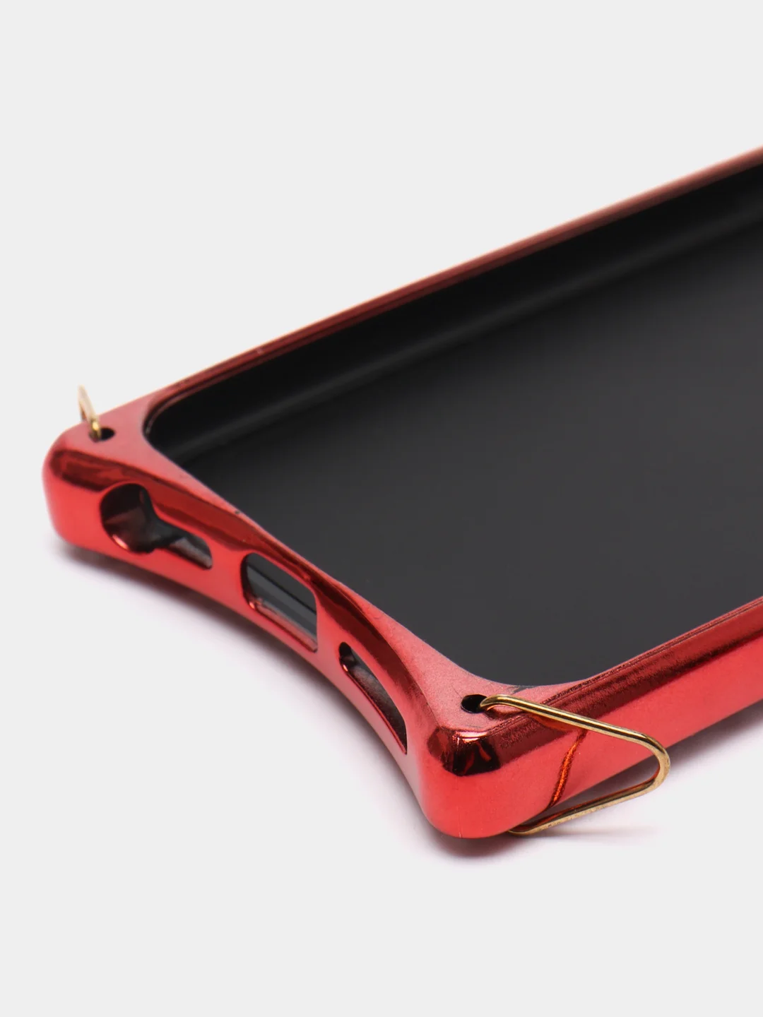 Красный чехол с цепочкой iPhone 6 / 7 / 8 / Se 2020 / 6 Plus / 7 Plus / 8 Plus стразы, жемчуг