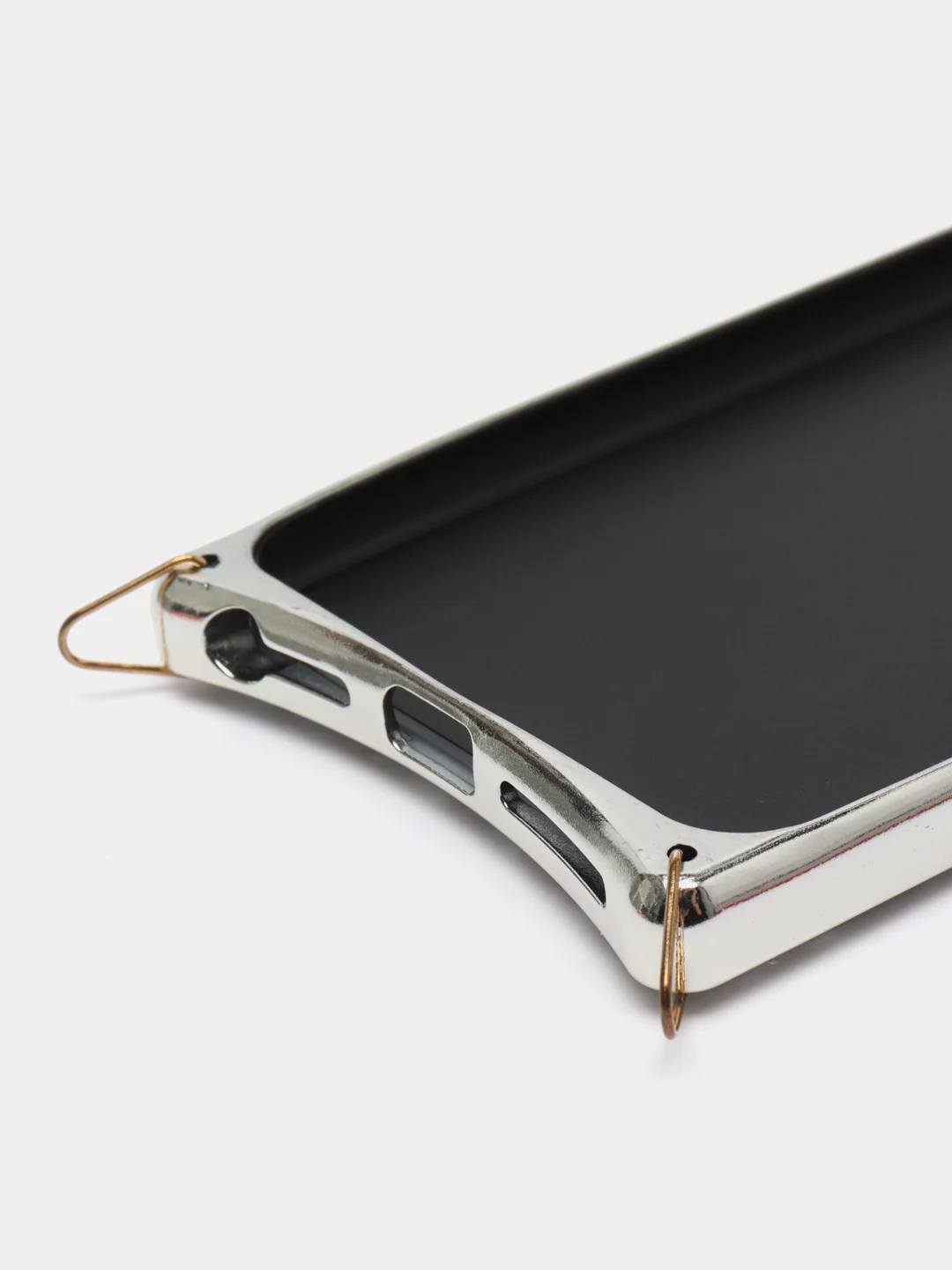 Светло-коричневый чехол с цепочкой iPhone 6 / 7 / 8 / Se 2020 / 6 Plus / 7 Plus / 8 Plus стразы, жемчуг