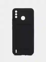Черный чехол с отделением для пластиковой карточки TECNO SPARK 6 GO / SPARK GO 2021