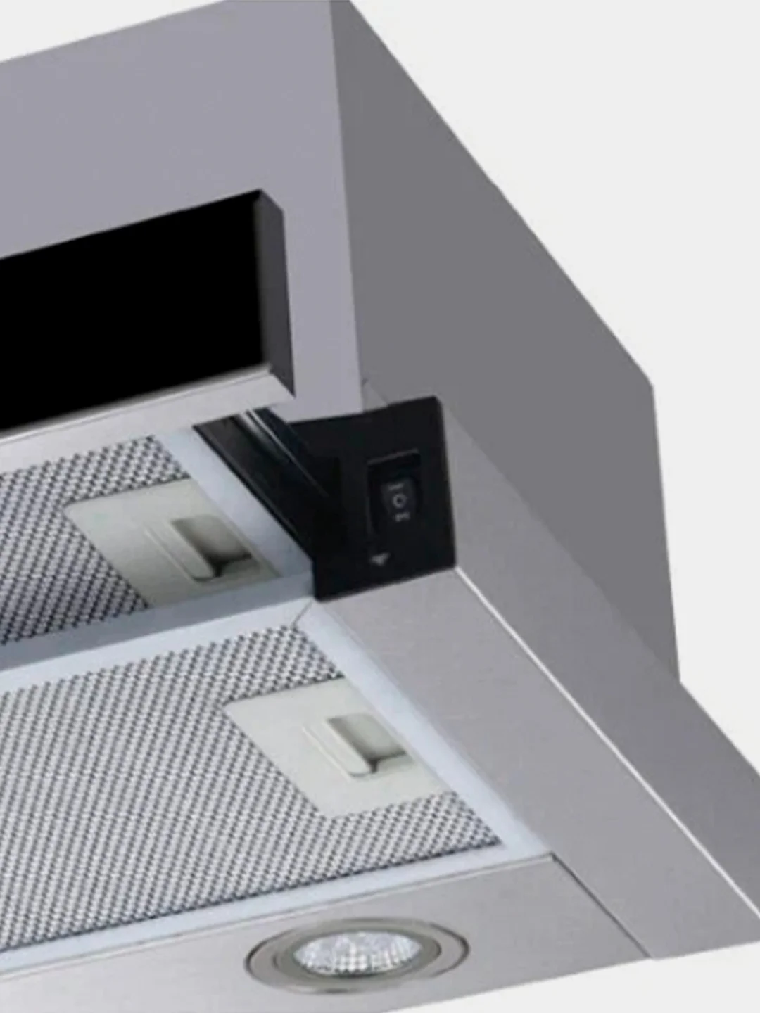 Вытяжка Centek СТ-1841-60 SS (ширина 60 см, СЛАЙДЕР, ЧЕРНАЯ ПАНЕЛЬ, LED, 600 м3/час, 68 Вт