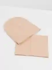 Бежевый шапка со снудом