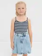 Серый майка для девочки на бретелях