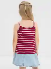 Красный майка для девочки на бретелях