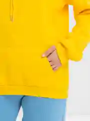 Желтый худи женское, однотонное, толстовка с капюшоном, 9 цветов
