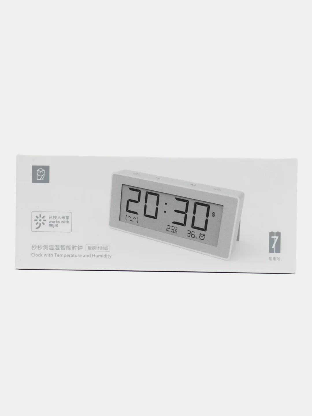 Белый метеостанция Xiaomi MiaoMiaoce Smart Clock Thermohygrometer MHO-C303