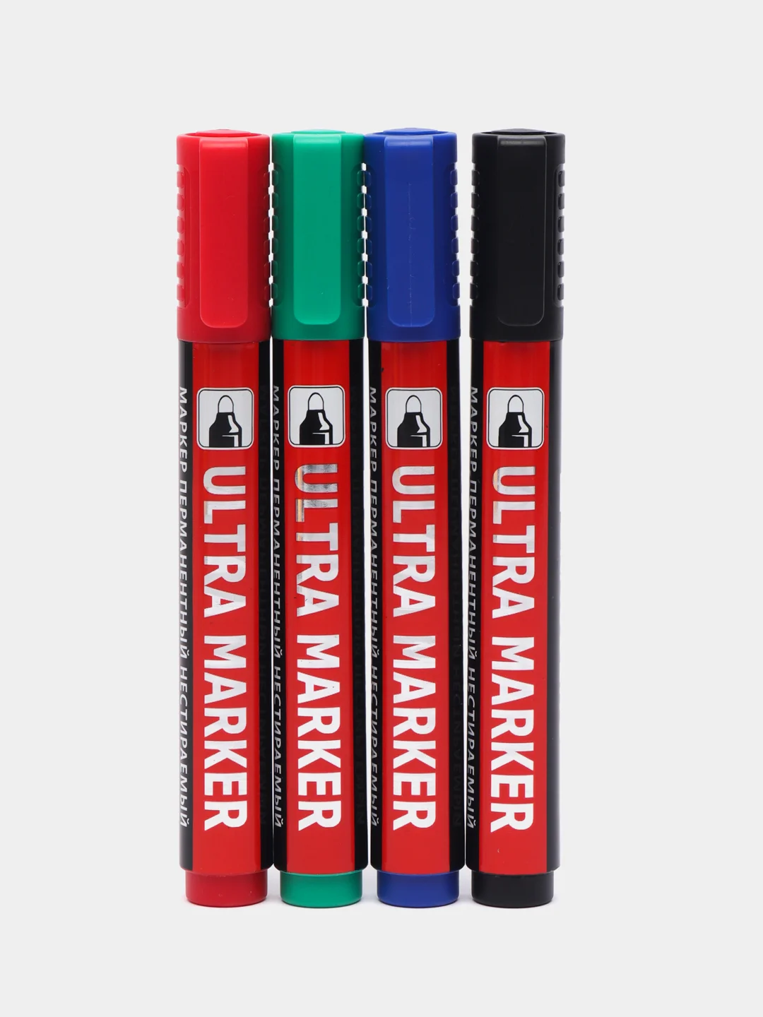 Маркеры перманентные BRAUBERG ULTRA MARKER, НАБОР 4 ЦВЕТА, круглый наконечник 3,5мм