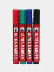 Маркеры перманентные BRAUBERG ULTRA MARKER, НАБОР 4 ЦВЕТА, круглый наконечник 3,5мм