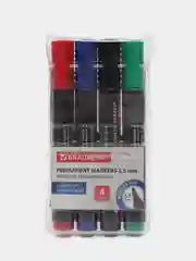 Маркеры перманентные BRAUBERG ULTRA MARKER, НАБОР 4 ЦВЕТА, круглый наконечник 3,5мм