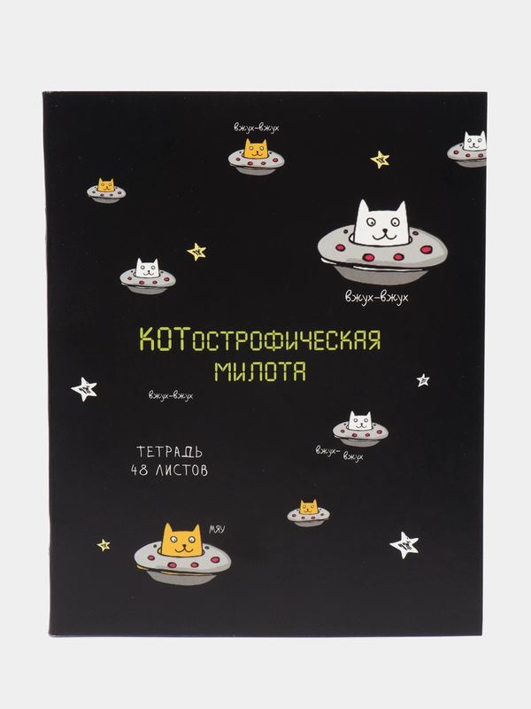 Тетрадь в клетку Calligrata "НЛО", 48 листов, обложка мелованный картон, блок офсет