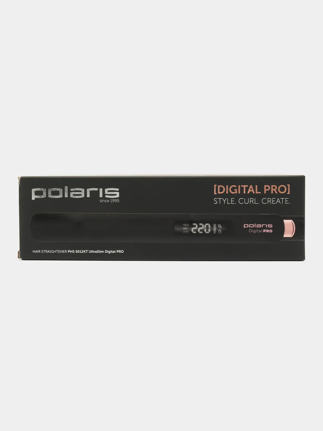 Стайлер Polaris PHS 5012KT UltraSlim Digital PRO Черный/розовое золото