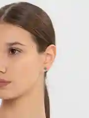 Серебряный серьга-обманка на магните, клипса