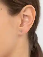 Серебряный серьги гвоздики "Рога оленя"