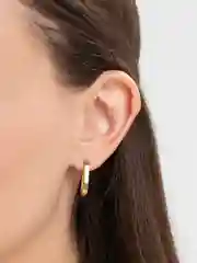 Золотой серьги-кольца, овальные