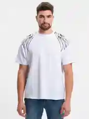 Белый футболка оверсайз, унисекс