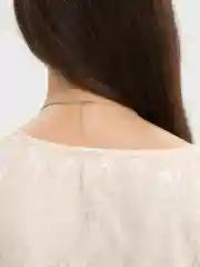 Серебряный цепочка женская на шею, с опалом