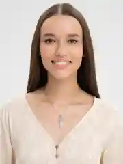 Серебряный цепочка женская на шею, с опалом