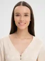 Белый чокер на шею из кристалов / цепочка