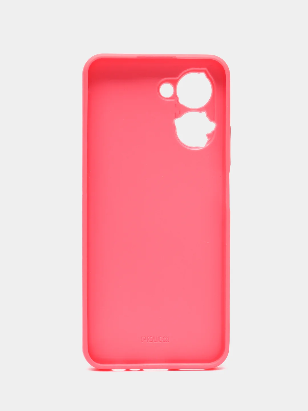 Тёмно-розовый чехол для Realme C33, Реалми С33, пластиковый, глянцевый, под стекло