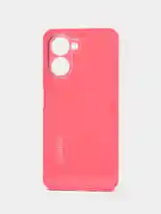 Тёмно-розовый чехол для Realme C33, Реалми С33, пластиковый, глянцевый, под стекло