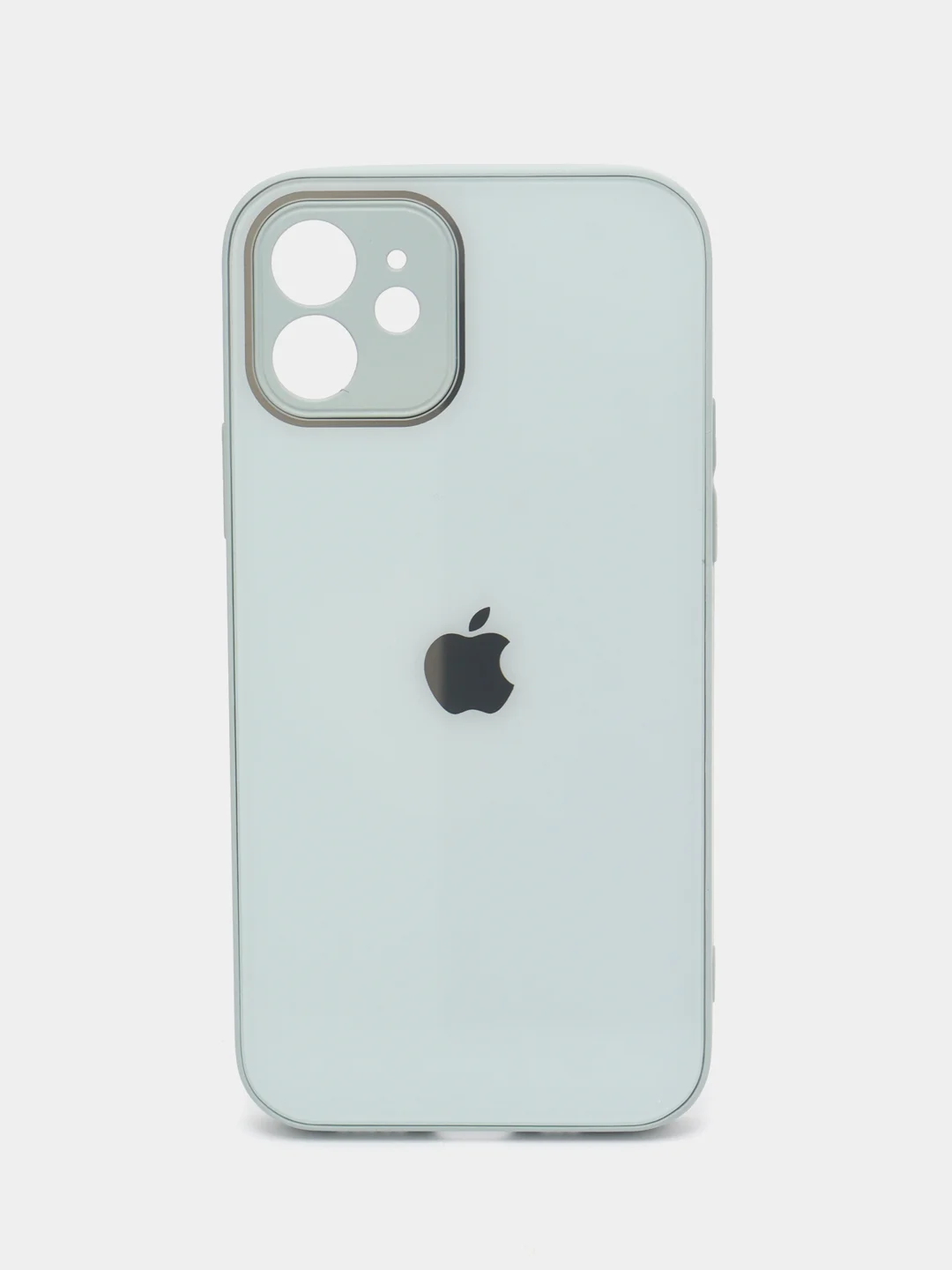 Ледяной чехол силиконовый для iPhone 12, со стеклянной панелью