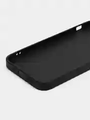 Черный чехол силиконовый для iPhone 12, со стеклянной панелью