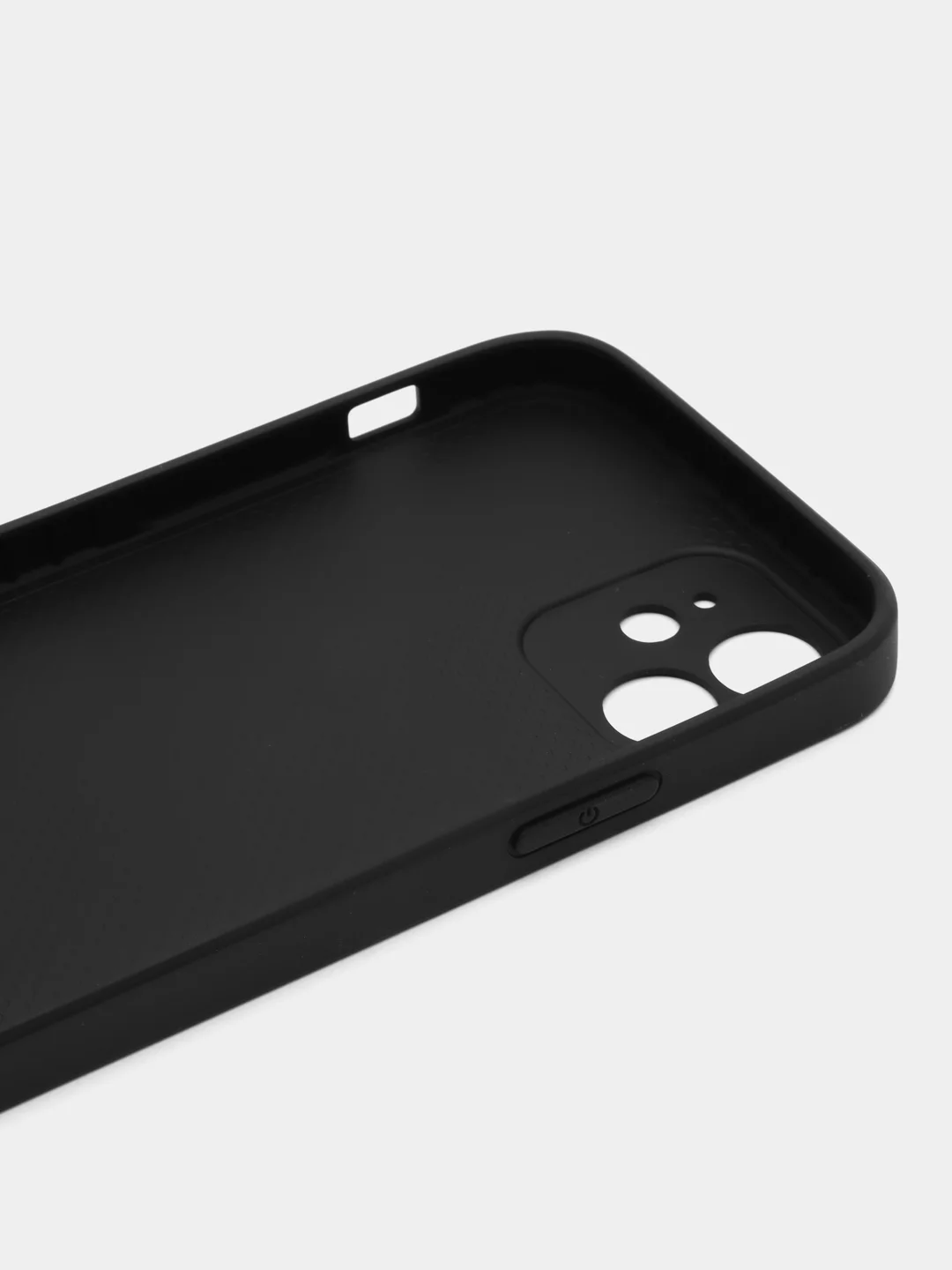Черный чехол силиконовый для iPhone 12, со стеклянной панелью
