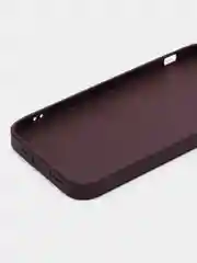 Тёмно-бордовый чехол силиконовый для iPhone 12, со стеклянной панелью
