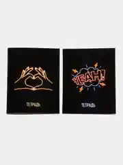 Комплект тетрадей в клетку Calligrata Neon, 48 листов, 2 штуки