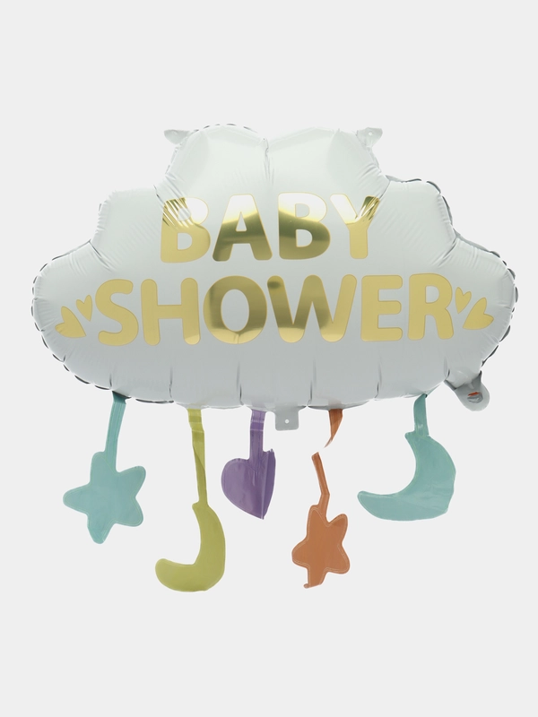 Шар фольгированный "Облако с игрушками", облачко baby shower, гендер пати, 24"
