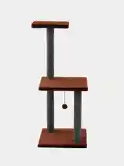 Коричневый когтеточка для кошек игровой комплекс с игрушкой, 40 х 40 х 100 см