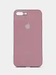 Сиреневый чехол силиконовый для iPhone 7 / 8 / 11 / 12 / 13 / 14 / Plus / Pro Max, со стеклянной панелью