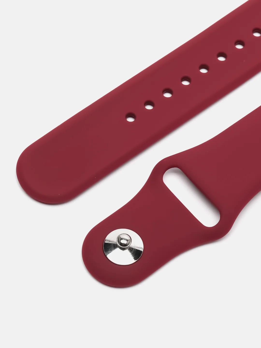 Бордовый силиконовый ремешок для часов КАРТОФАН на Xiaomi Amazfit Bip/Bip Lite/GTR 42mm/GTS, ColMi